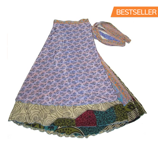 Reversible Silk Wrap Festival Skirt